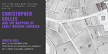 Lecture: Christopher Colles and the Mapping of Early Modern Limerick primary image