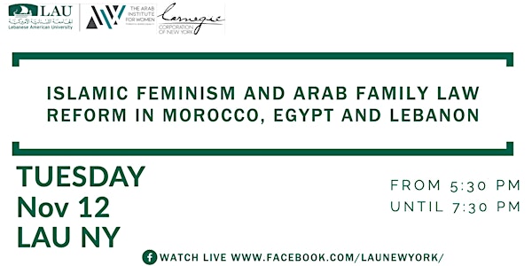 Islamic Feminism and Arab Family Law Reform in Morocco, Egypt and Lebanon