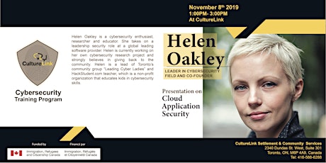 CyberSecurity Professional Development & Networking Event with Helen Oakley primary image