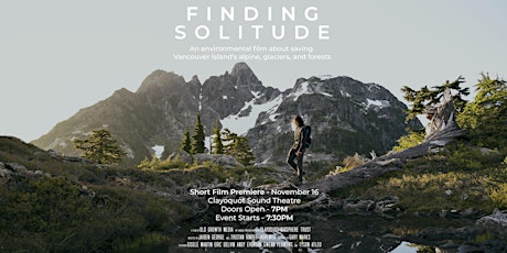 Finding Solitude Short Film Premiere @ Tofino BC primary image