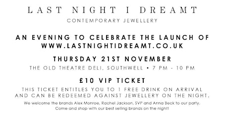 LAST NIGHT I DREAMT Contemporary Jewellery | Website Launch Evening primary image