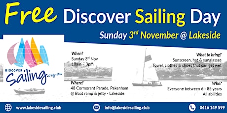 Free Discover Sailing Day (New Date) primary image