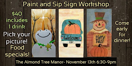 Paint and Sip Sign Workshop primary image