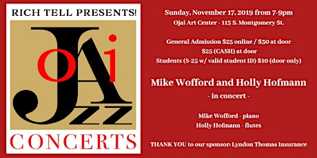 Mike Wofford (Ella Fitzgerald's Pianist) with Jazz Flutist, Holly Hofmann