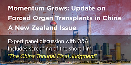 Momentum Grows: Update on Forced Organ Transplants in China - A NZ Issue primary image
