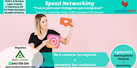 Imagen principal de Speed Networking + Ponencia "Trucos de instagram para empresas"