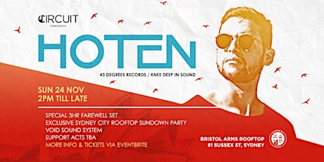 Sydney Sundown Rooftop Party featuring 'Hoten' primary image