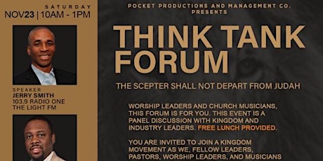  Think Tank Forum: The Scepter Shall Not Depart From Judah" primary image