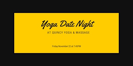 Come Together: Partner Yoga at Quincy Yoga & Massage, November 22 primary image