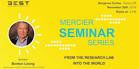 6th Mercier Seminar Series: From the Research Lab into The World primary image