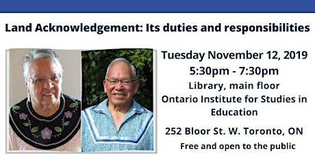 Eileen and Grafton Antone lecture on Land Acknowledgement: Its duties and responsibilities primary image