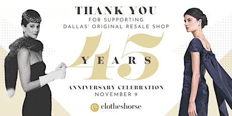 Clotheshorse Anonymous invites you to Toast to 45 Years of Fashion primary image