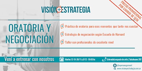 Imagen principal de Oratoria y Negociación - Taller de 4 jornadas