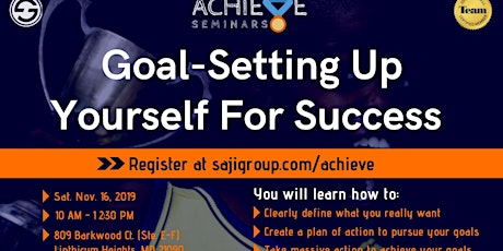 Goal-Setting Up Yourself for Success primary image