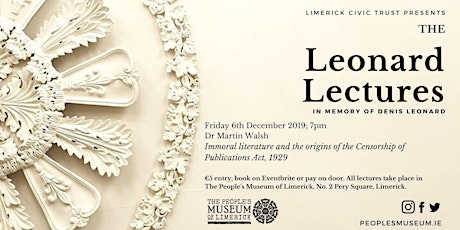 The Leonard Lectures December: Immoral Literature primary image