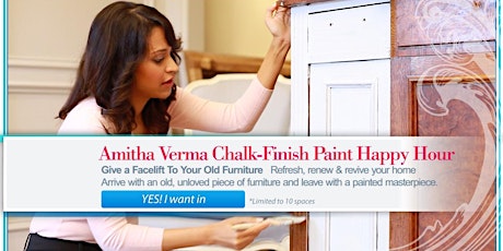 Paint-a-piece with Amitha Verma Chalk Finish Paint Happy Hour! 10:30am primary image