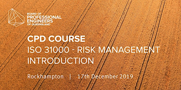 CPD Course ISO 31000 – Risk Management Introduction (Rockhampton)
