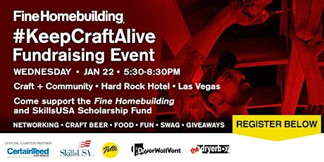 Fine Homebuilding #KeepCraftAlive Fundraising Event primary image