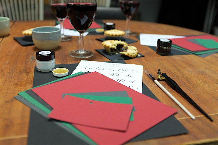 Improvers Christmas Coloured Inks Calligraphy Workshop image