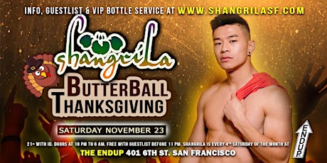 ShangriLa - Saturday November 23 - Butterball Thanksgiving