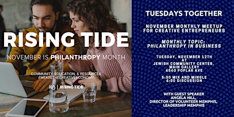 Tuesdays Together November Meetup - PHILANTHROPY primary image