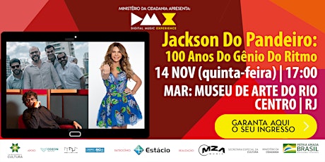 Imagem principal do evento Jackson Do Pandeiro: 100 Anos Do Gênio Do Ritmo (DMX 2019)