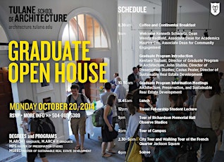 Tulane School of Architecture Fall Graduate Open House / October 20, 2014 primary image