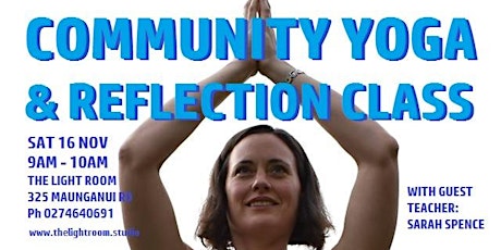 Community Yoga & Reflection Class with Sarah Spence - Sat16Nov primary image