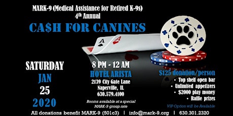 Image principale de MARK-9 presents: CA$H FOR CANINE$ 2020