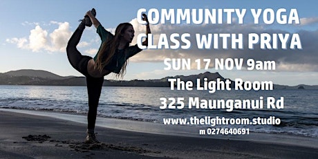 Community Yoga Class with Priya - Sun17Nov - The Light Room primary image