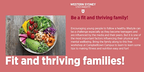 Fit and Thriving Families Workshop @ Western Sydney University primary image