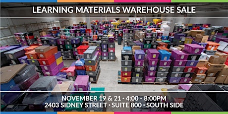 Learning Materials Warehouse Sale