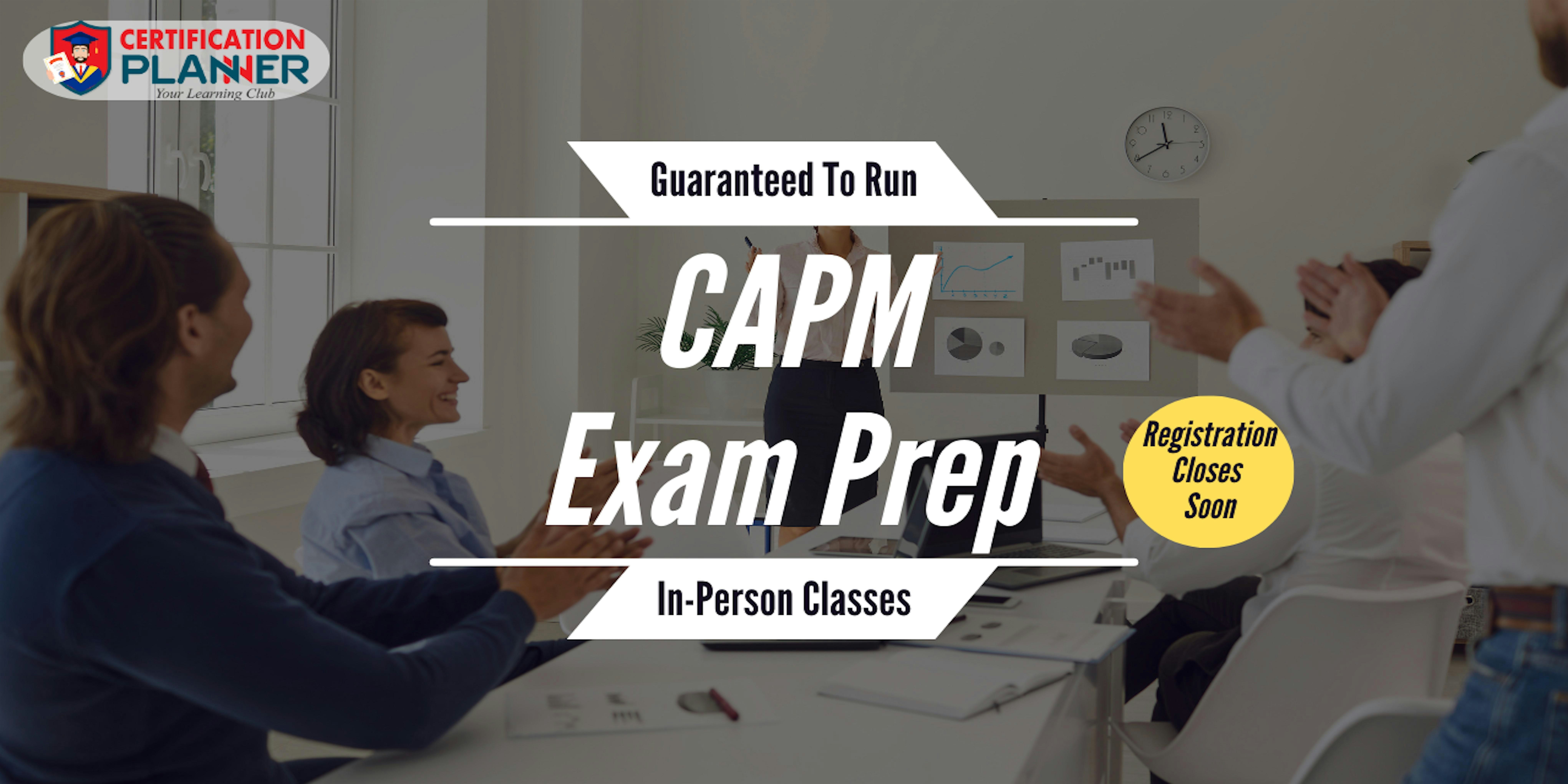 In-Person CAPM Exam Prep Course in Hartford