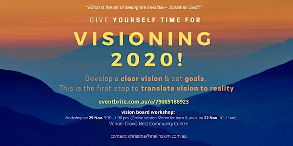 Workshop - VISIONING 2020 as the leader of your own life