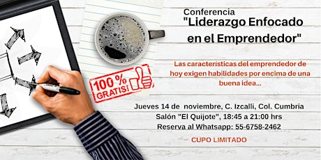 Imagen principal de Conferencia "Liderazgo Enfocado en el Emprendedor"