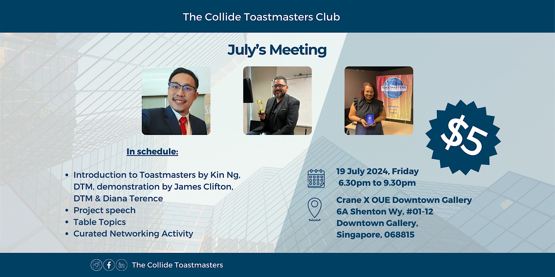 The Collide Toastmaster July's Meeting