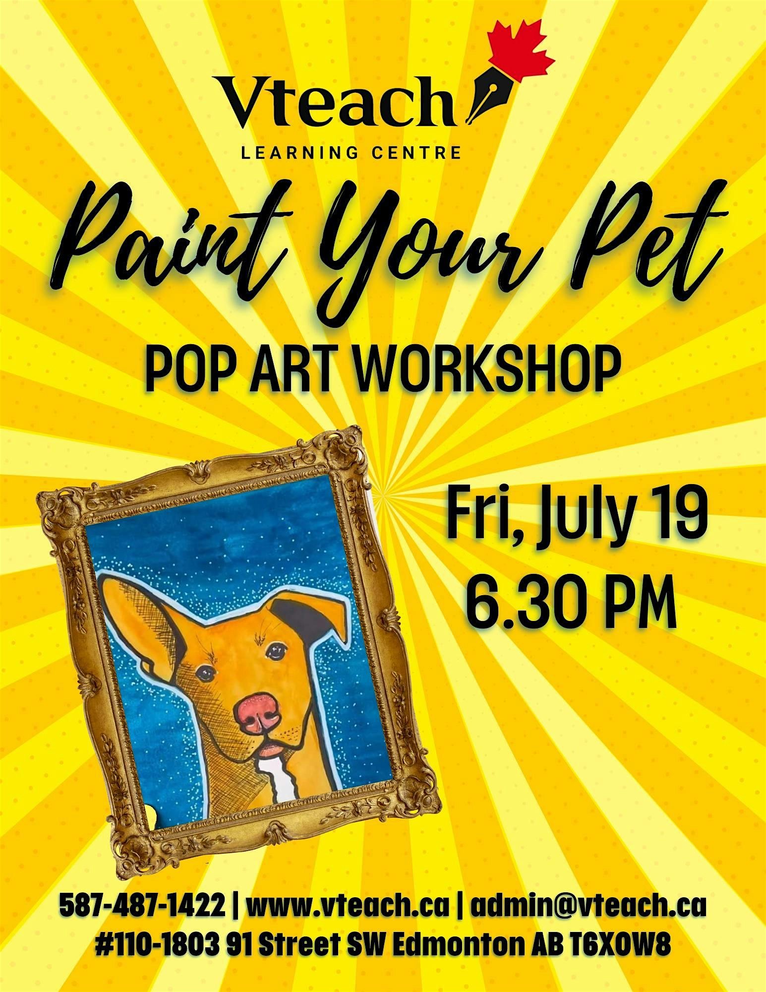 Paint Your Pet POP ART WORKSHOP