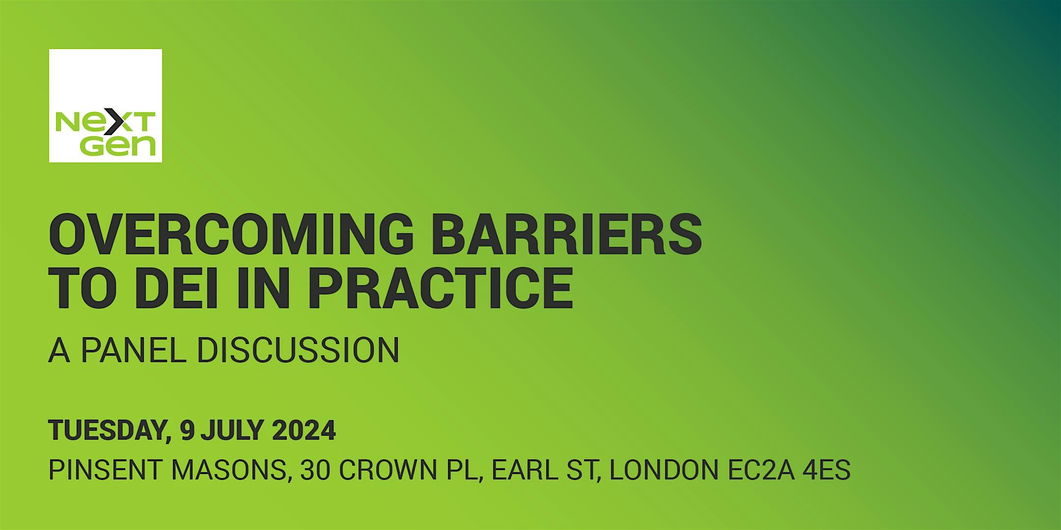 Overcoming barriers to DEI in practice - a panel discussion