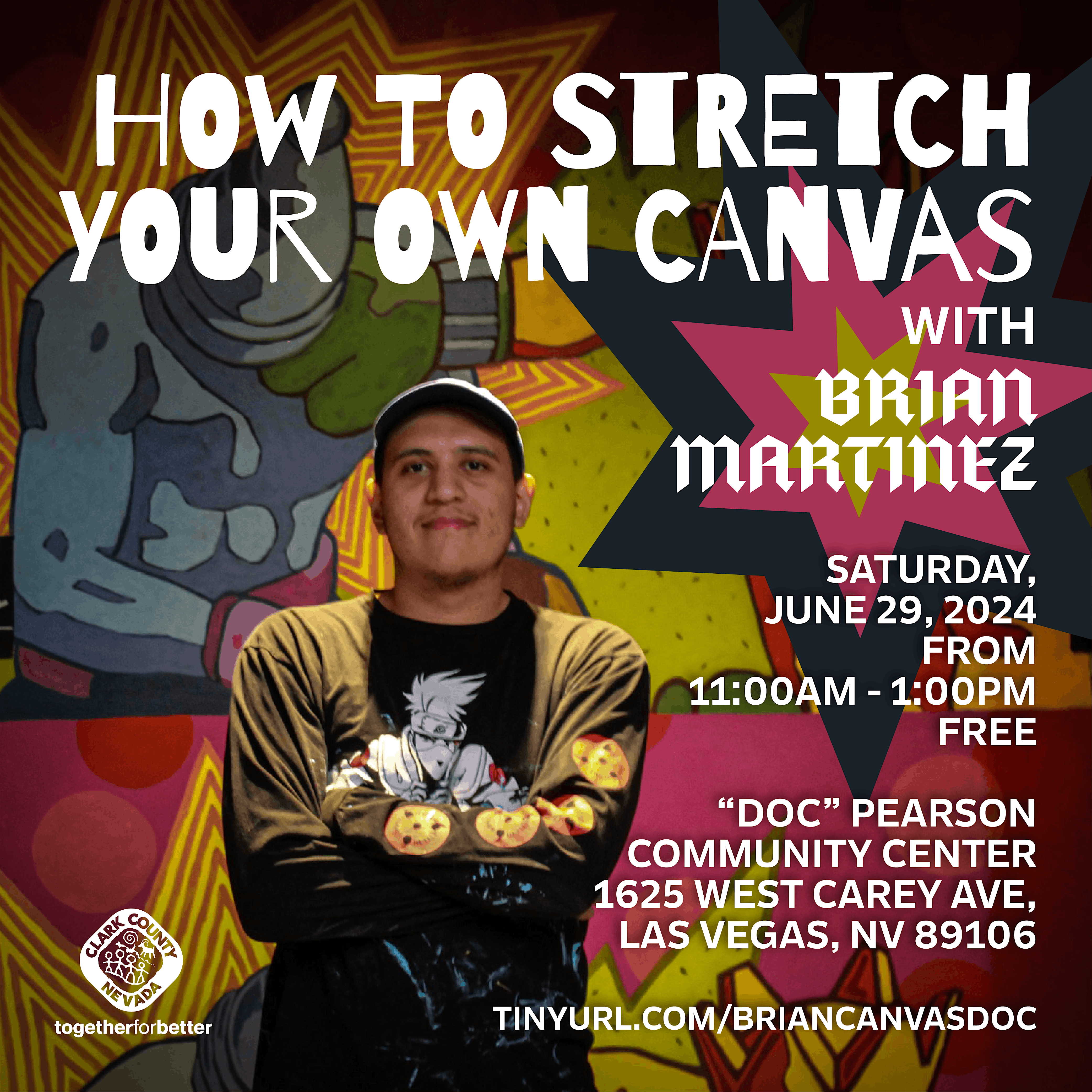 FREE WORKSHOP - How to Stretch Your Own Canvas by Brian Martinez