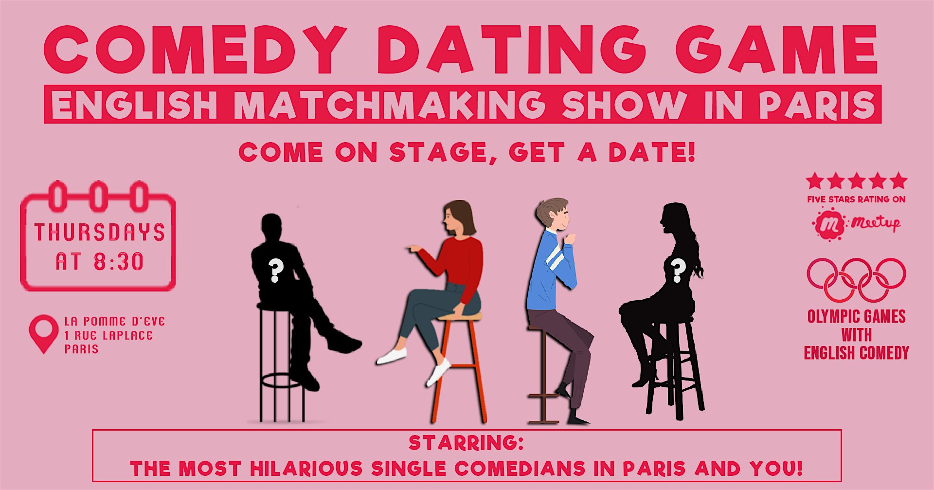 Comedy Dating Game – English Matchmaking Show in Paris