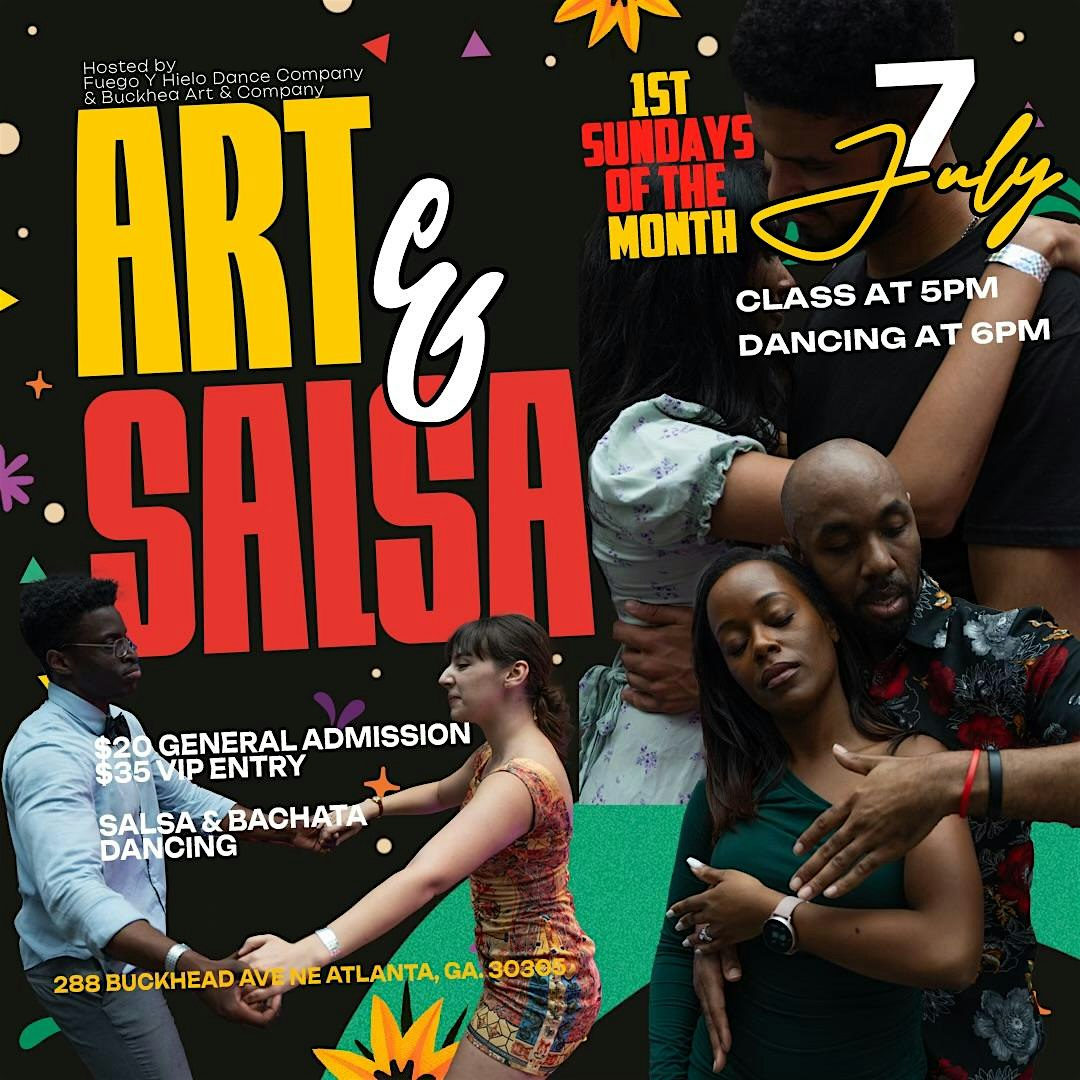 "Art + Salsa" Dance Class + Social in Buckhead Art Gallery