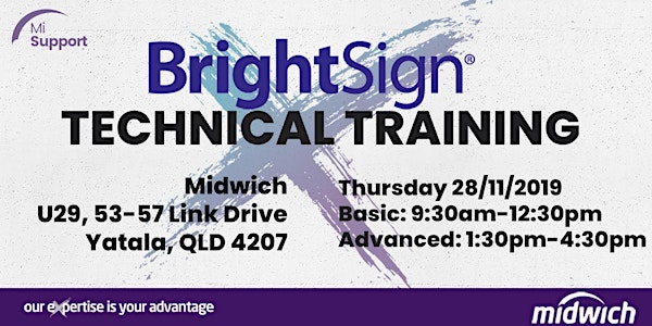 BrightSign Technical Training - BRISBANE Thurs 28 Nov 2019