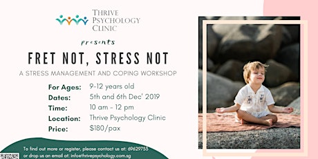 Fret Not, Stress Not: Stress Management & Coping Workshop primary image