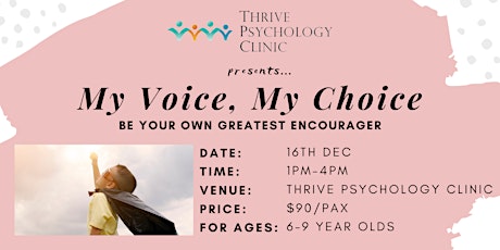 My Voice, My Choice: Be Your Own Greatest Encourager primary image