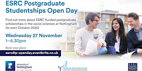 Midlands Graduate School ESRC DTP Nottingham Open Day primary image