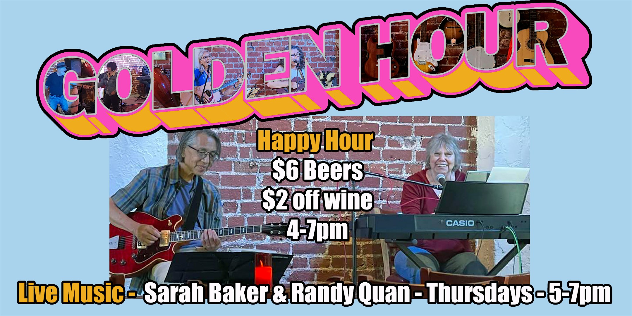 Bluesy Happy Hour with Sarah Baker, Randy Quan, & Friends - Every Thursday!