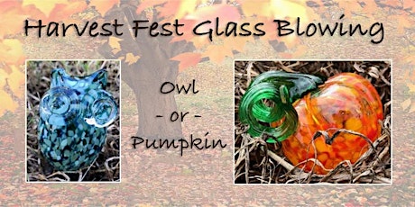 Fall Glass Blowing: Make a Glass Pumpkin or Glass Owl primary image