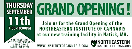 Northeastern Institute of Cannabis Grand Opening primary image