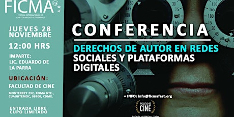 Imagen principal de Conferencia derechos de autor en redes sociales y plataformas digitales