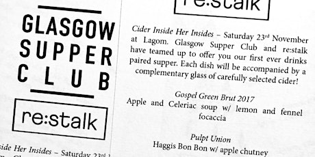 Glasgow Supper Club X re:stalk - Cider Inside Her Insides primary image
